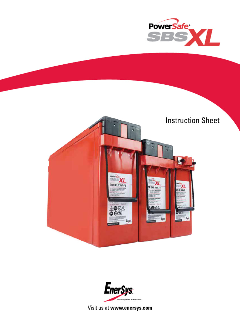 EnerSys PowerSafe SBS XL Panf En | PDF | Rechargeable Battery | Electricity