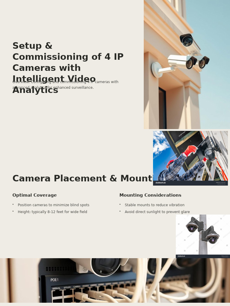 Setup and Commissioning of 4 IP Cameras With Intelligent Video ...
