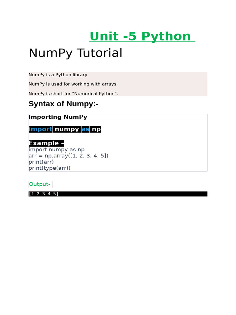 Python Unit -5 | PDF