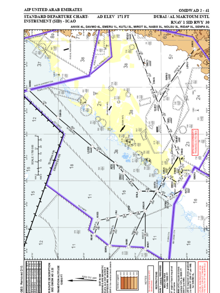 Standard Departure Chart-Instrument (Sid) - Icao Dubai / Al Maktoum ...