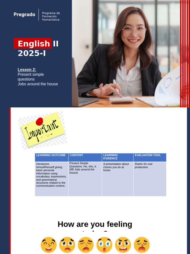 Session 2 - English II | PDF | Lunch | English Language