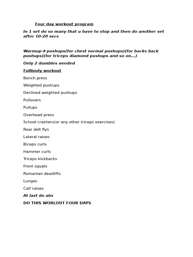Workout at Home | PDF