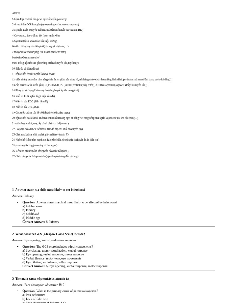 Key Medical Concepts and Terms | PDF | Thyroid Stimulating Hormone ...