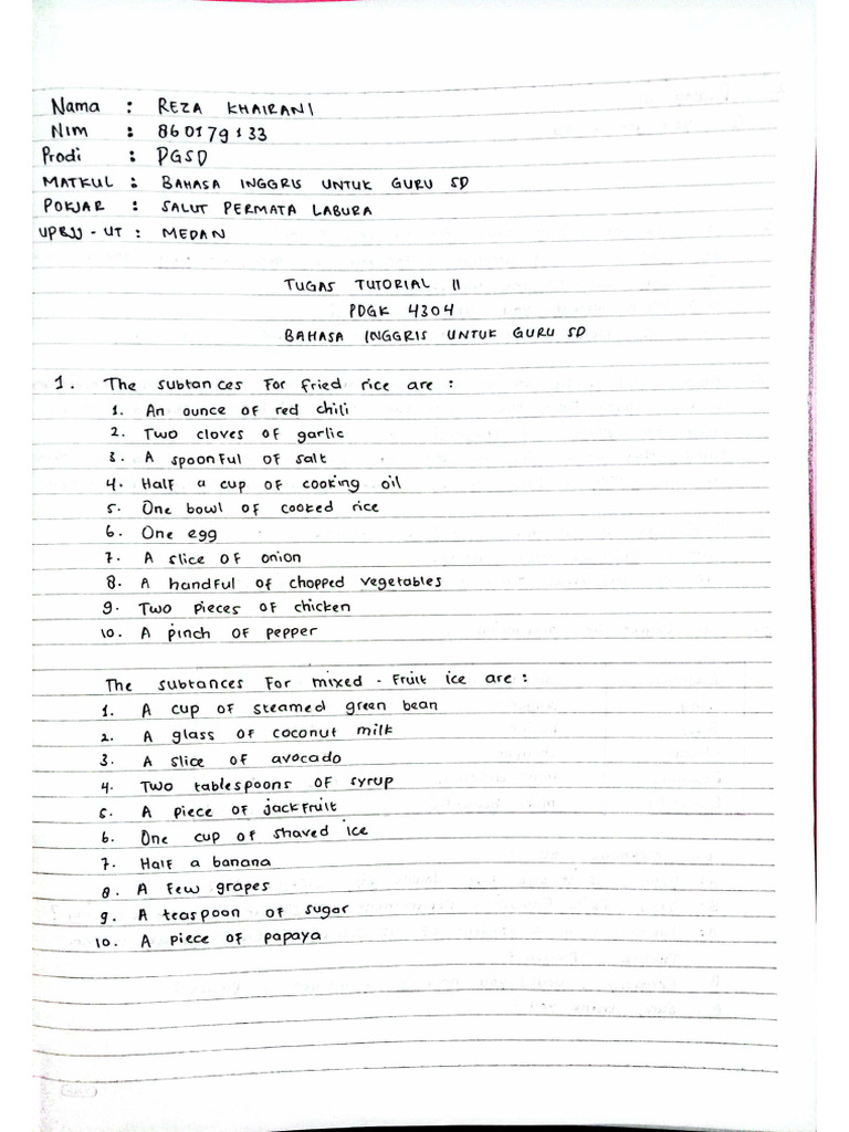 Tugas Tutorial 2 Pendidikan Bahasa Inggris Untuk Guru SD | PDF