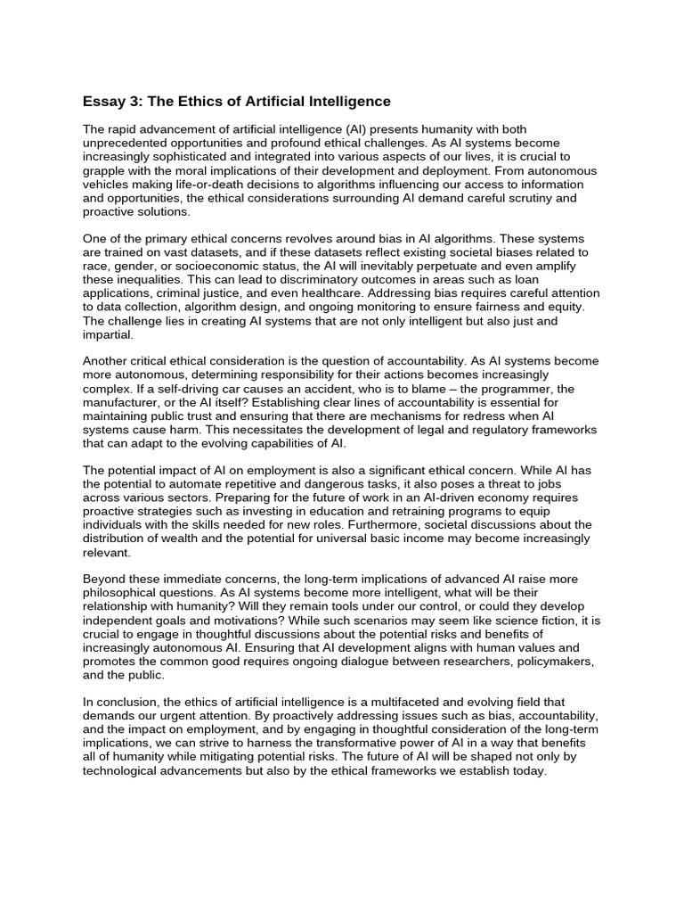 Ethics of AI: Challenges and Solutions | PDF | Artificial Intelligence ...