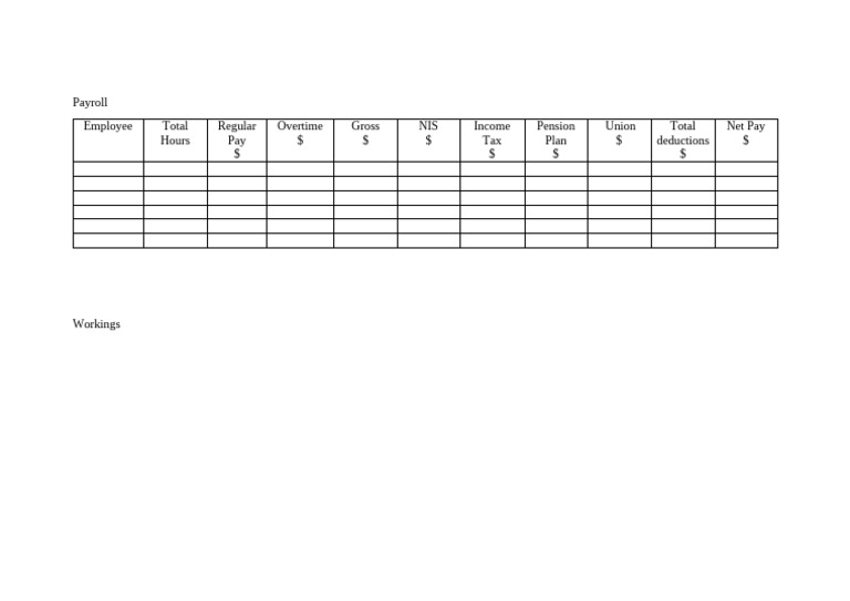 PayRoll Format | PDF