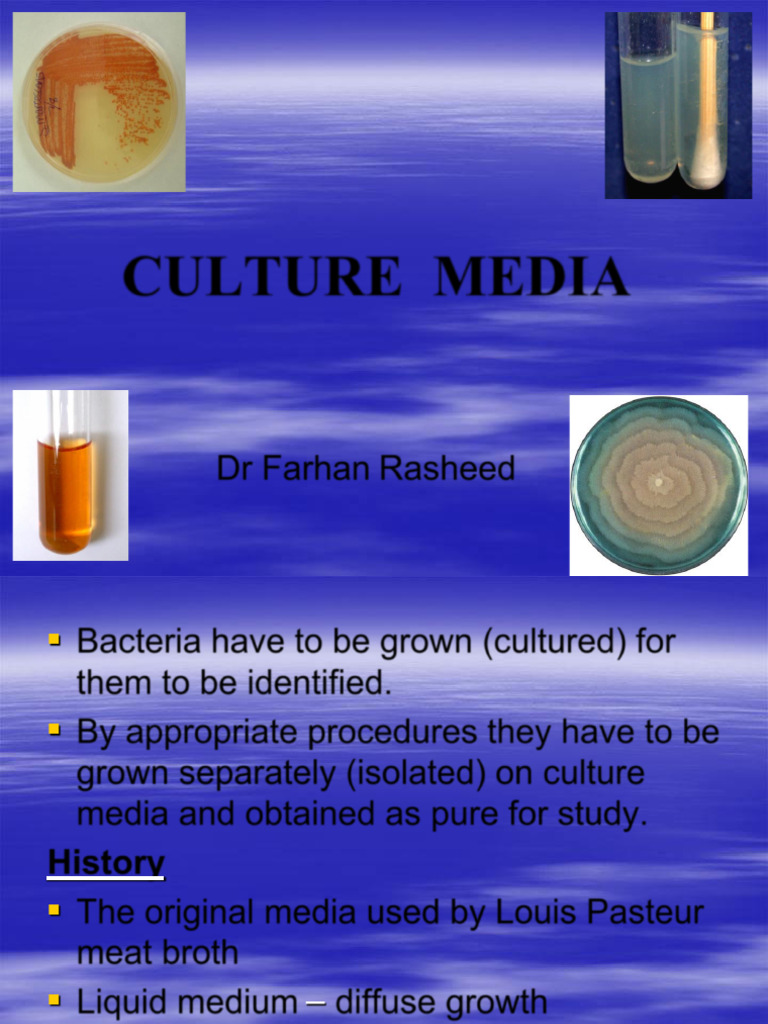 Bacterial Culture Media and Methods | PDF | Growth Medium | Agar