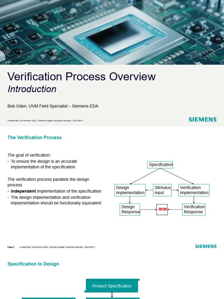 Verification Process Overview Guide | PDF | Software Testing | Formal ...