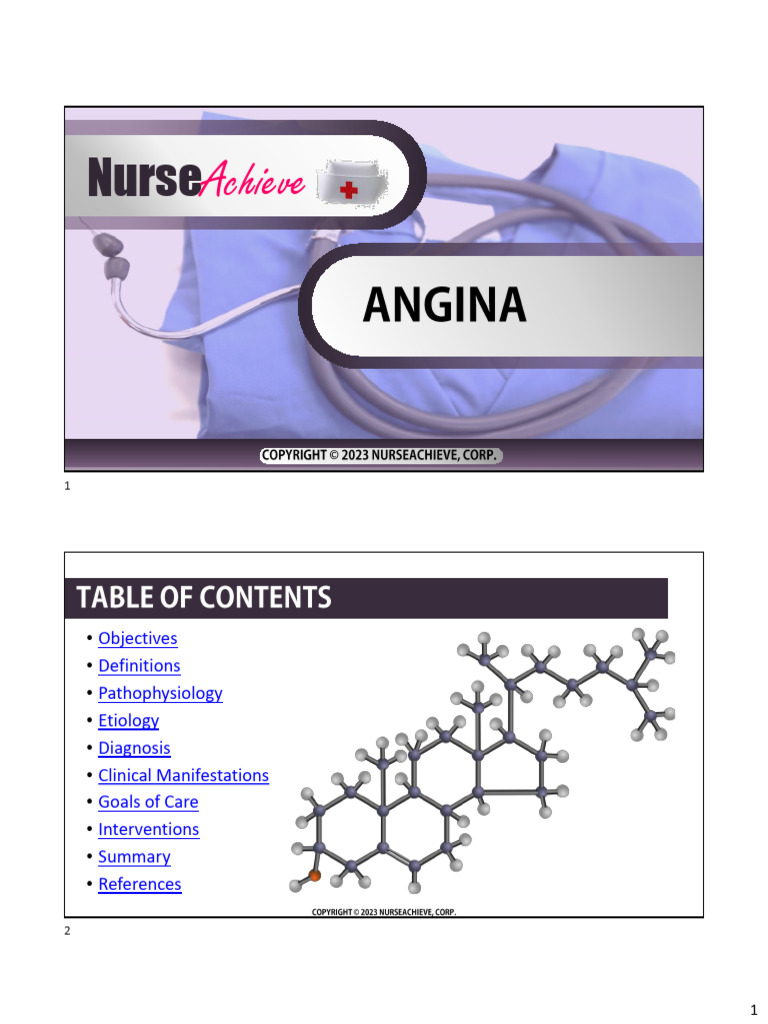 Angina: Pathophysiology and Management | PDF | Myocardial Infarction ...