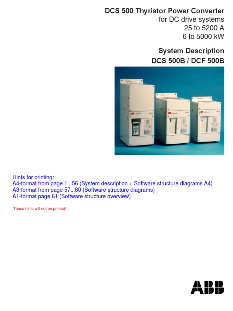 3adw000066r0901 Dcs500 System Description e I | PDF | Direct Current ...