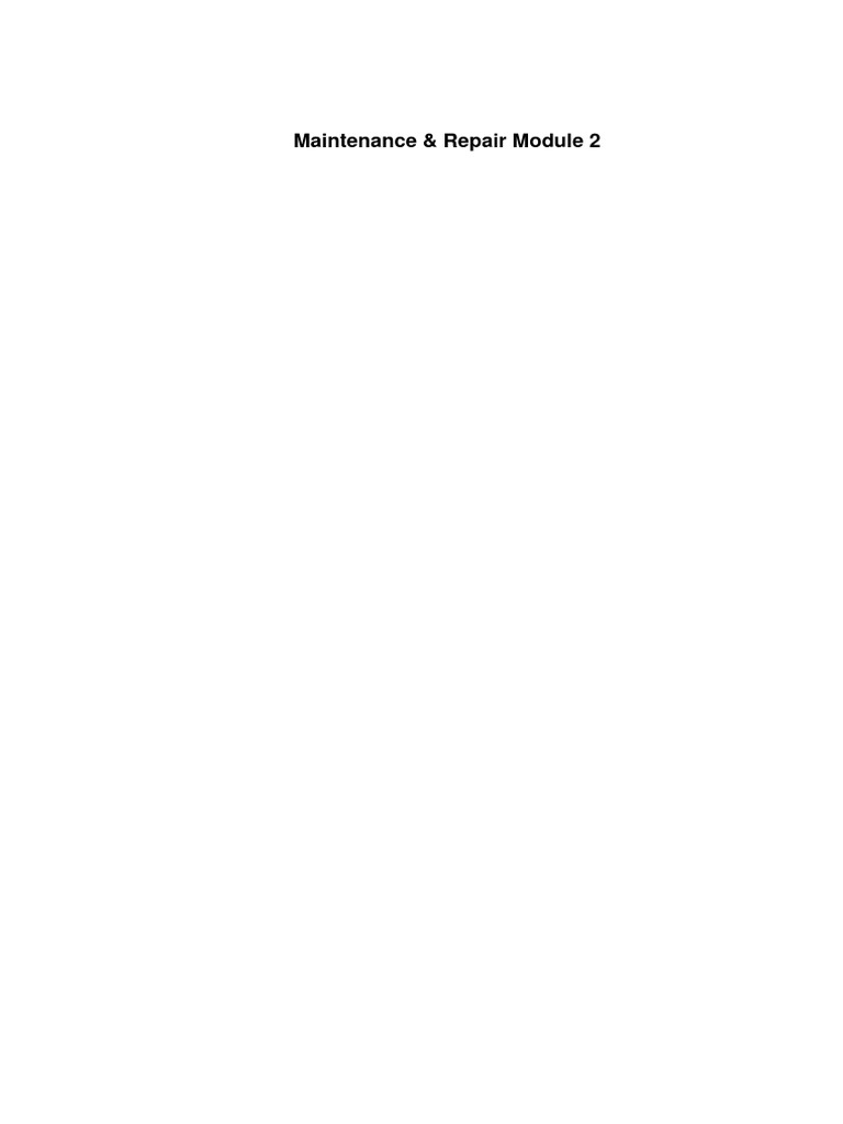 Maintenance & Repair Training Module 2 | PDF | Screw | Bearing (Mechanical)
