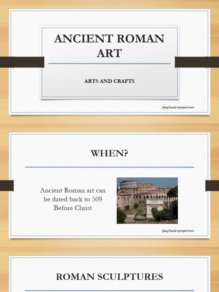Ancient Roman ART: Arts and Crafts | PDF