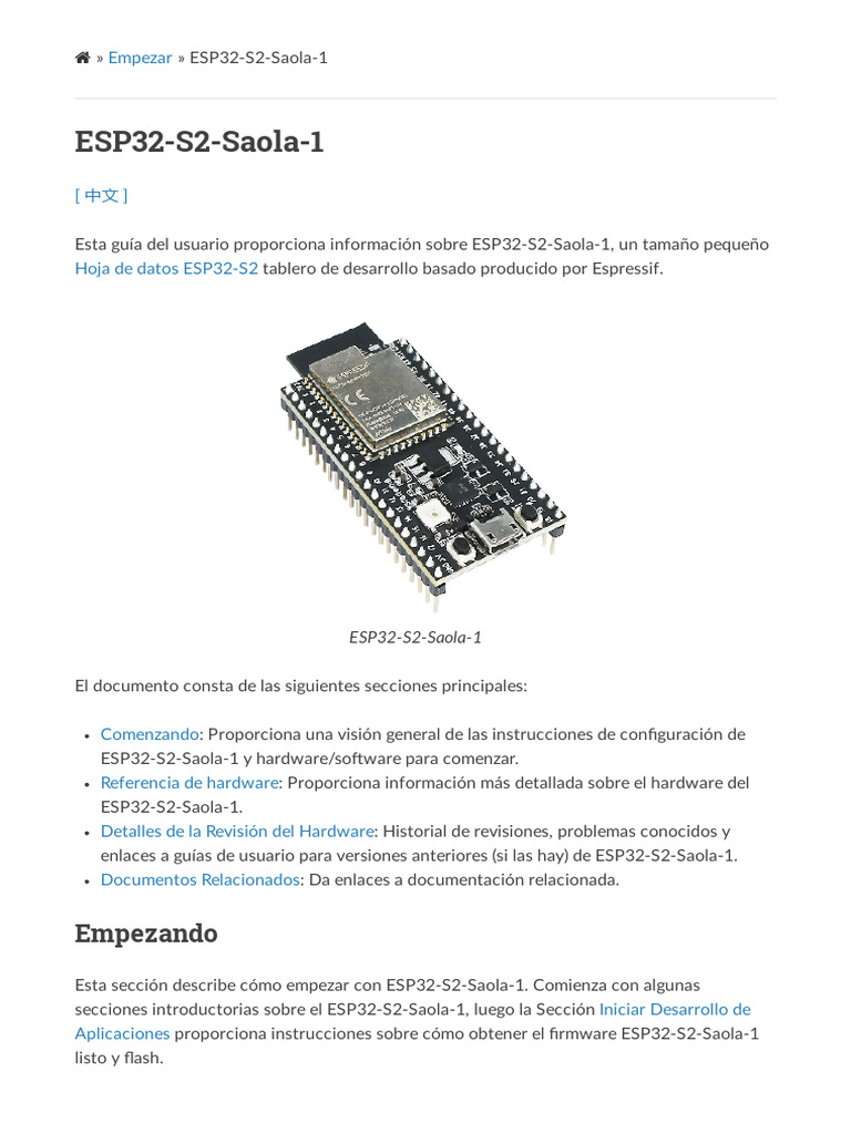 Guía del Usuario ESP32-S2-Saola-1 | PDF | USB | Hardware de la computadora