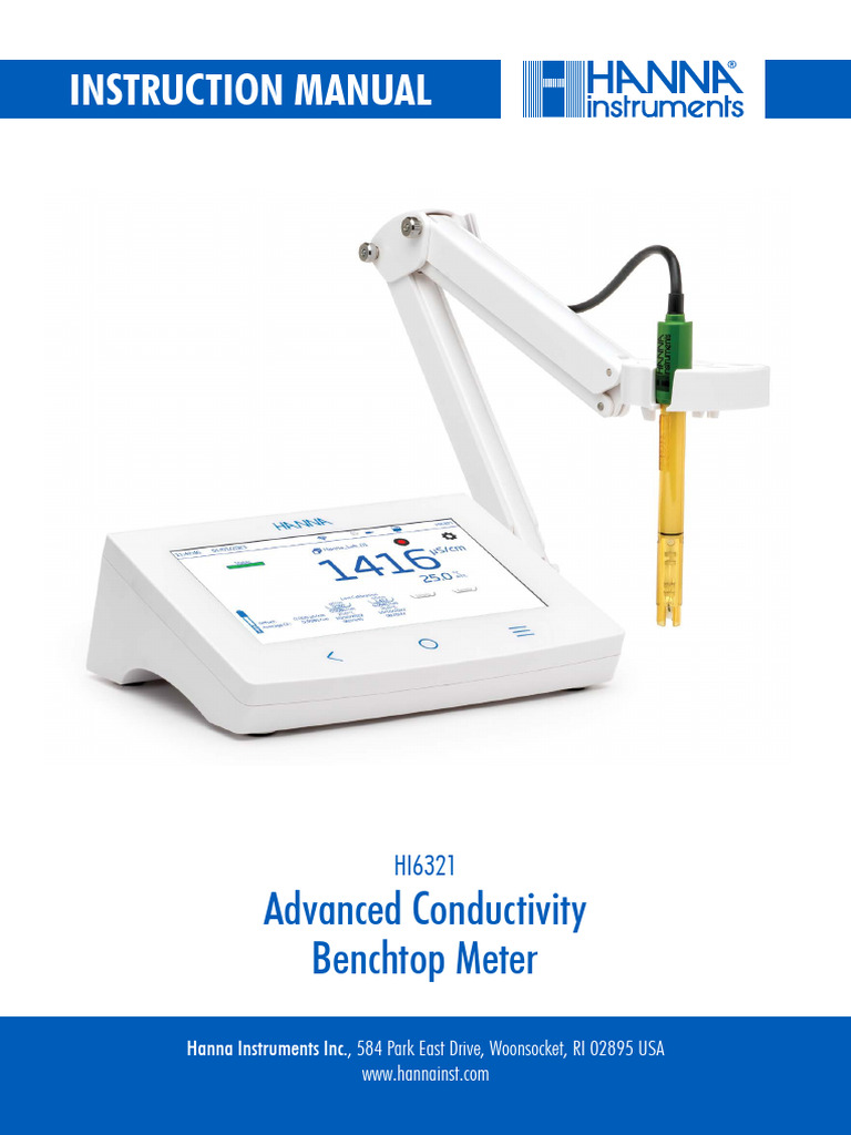 Manual de Usuario Conductivimetro HI-6321 | PDF | Salinity | Electrical ...