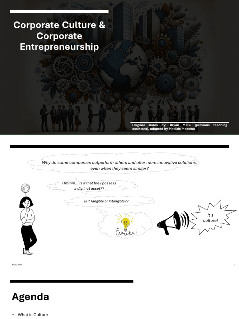 Corporate Culture and Entrepreneurship Insights | PDF | Organizational ...