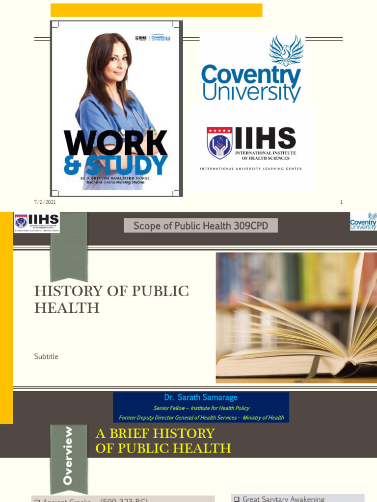 History of Public Health Overview | PDF | Public Health | Sanitation
