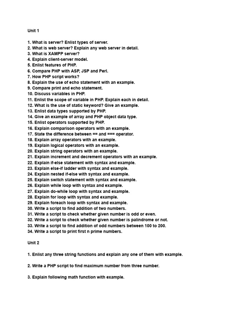 Comprehensive PHP Programming Guide | PDF | Method (Computer ...