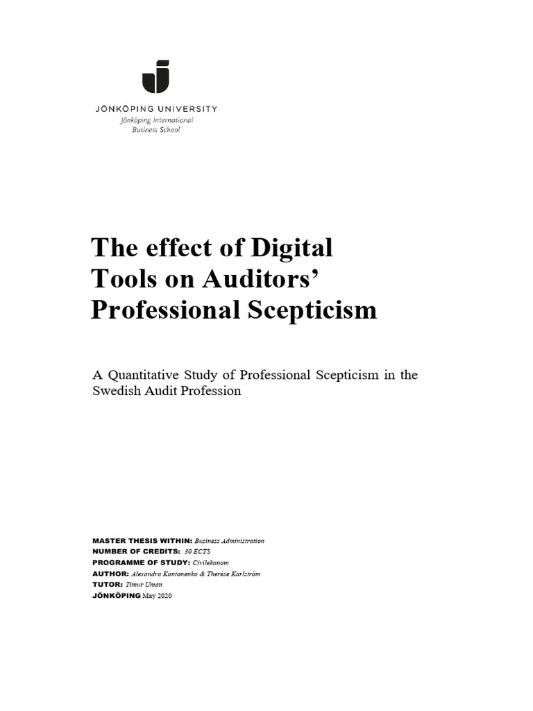 Example Master Thesis Quant | PDF | Financial Audit | Audit
