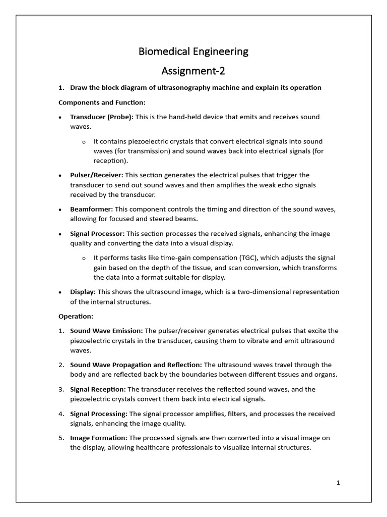 Biomedical Engineering Assignment 2 | PDF | Artificial Cardiac ...