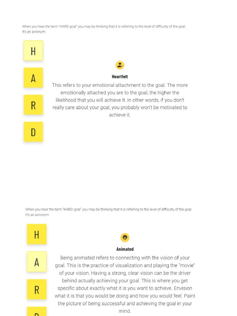 HARD Goals | PDF