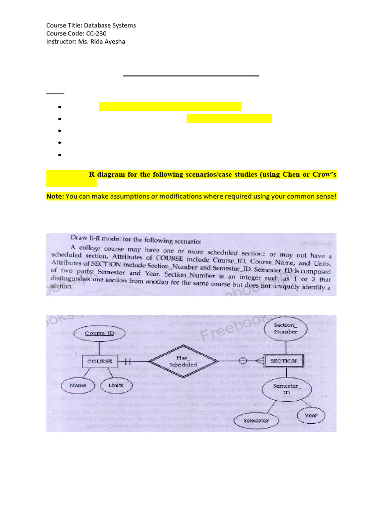 EER Diagram Assignment for Database Systems | PDF | Business