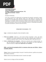 Anteprojeto de pesquisa - orientação