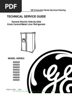 GE Steel Liner SXS Refrigerator Manual