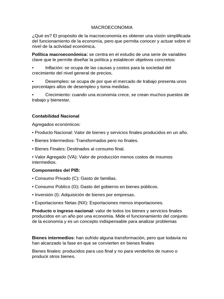 Macro Econom I Ax | PDF | Producto Interno Bruto | Macroeconómica