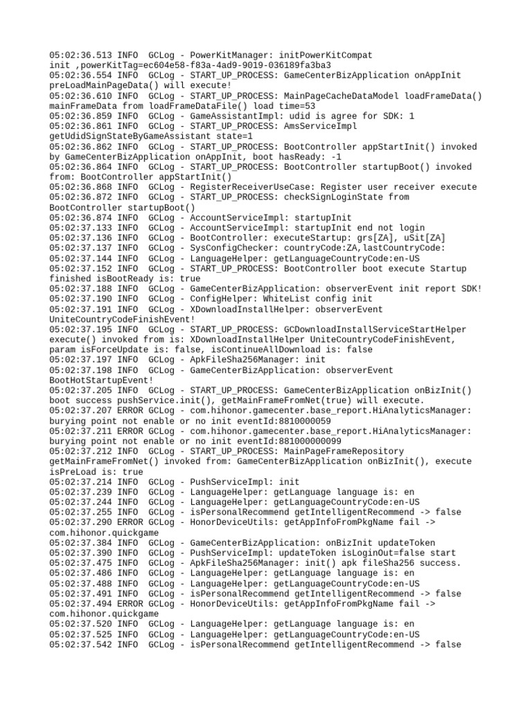 GameCenter Initialization Log Analysis | PDF | Hypertext Transfer ...