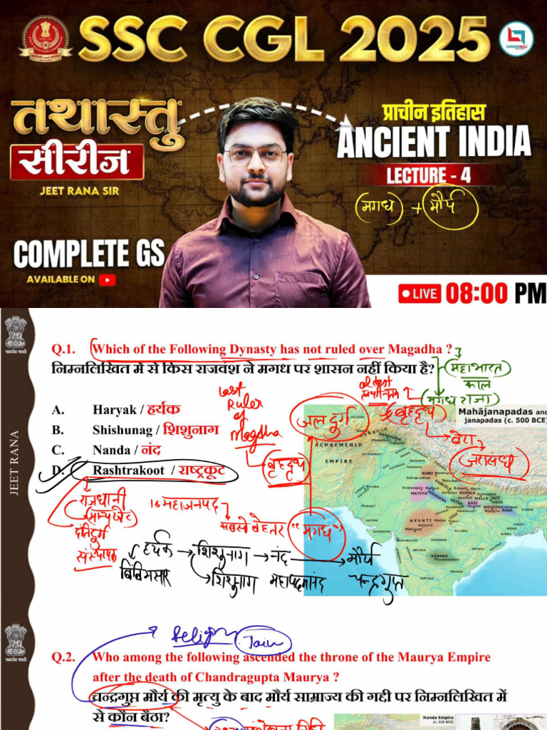 Ancient History Set 4 Jeet Rana GS | PDF