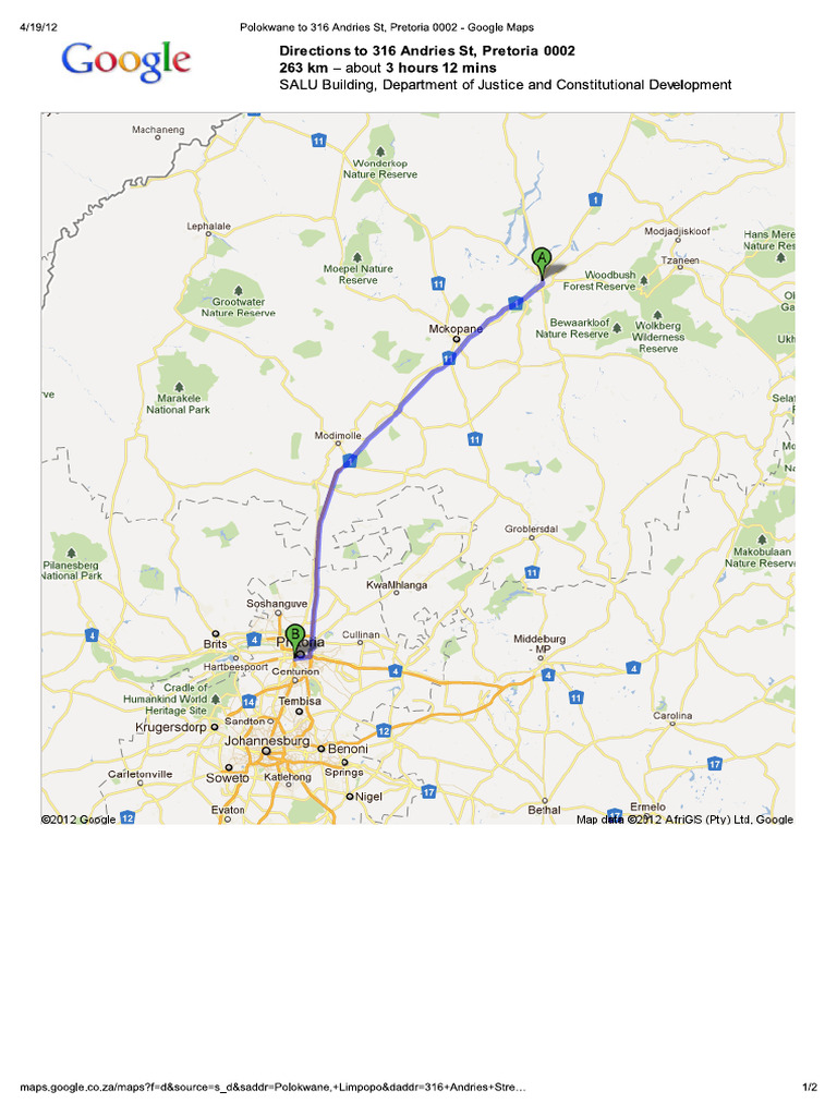 Google Maps From Plk Salu | PDF