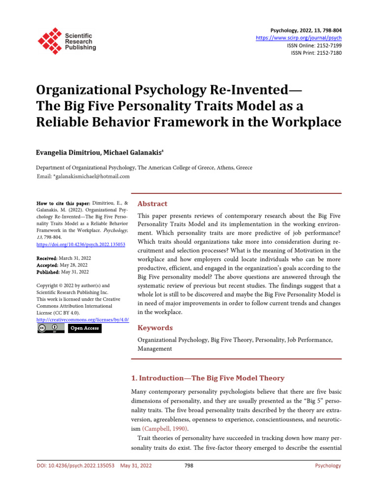 psych_2022053016330744 | PDF | Extraversion And Introversion | Psychology