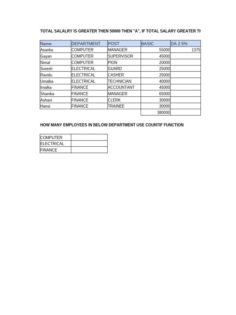 Excel Salary Calculation Guide | PDF