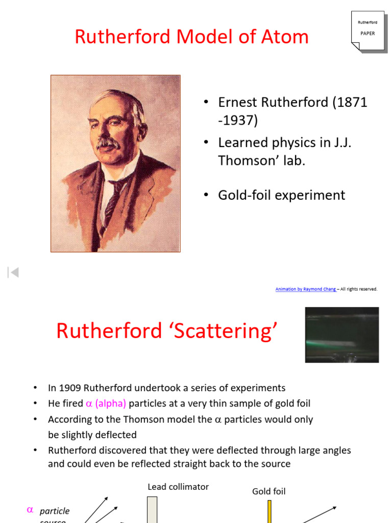 Rutherford's Gold Foil Experiment Explained | PDF | Atomic Nucleus | Atoms