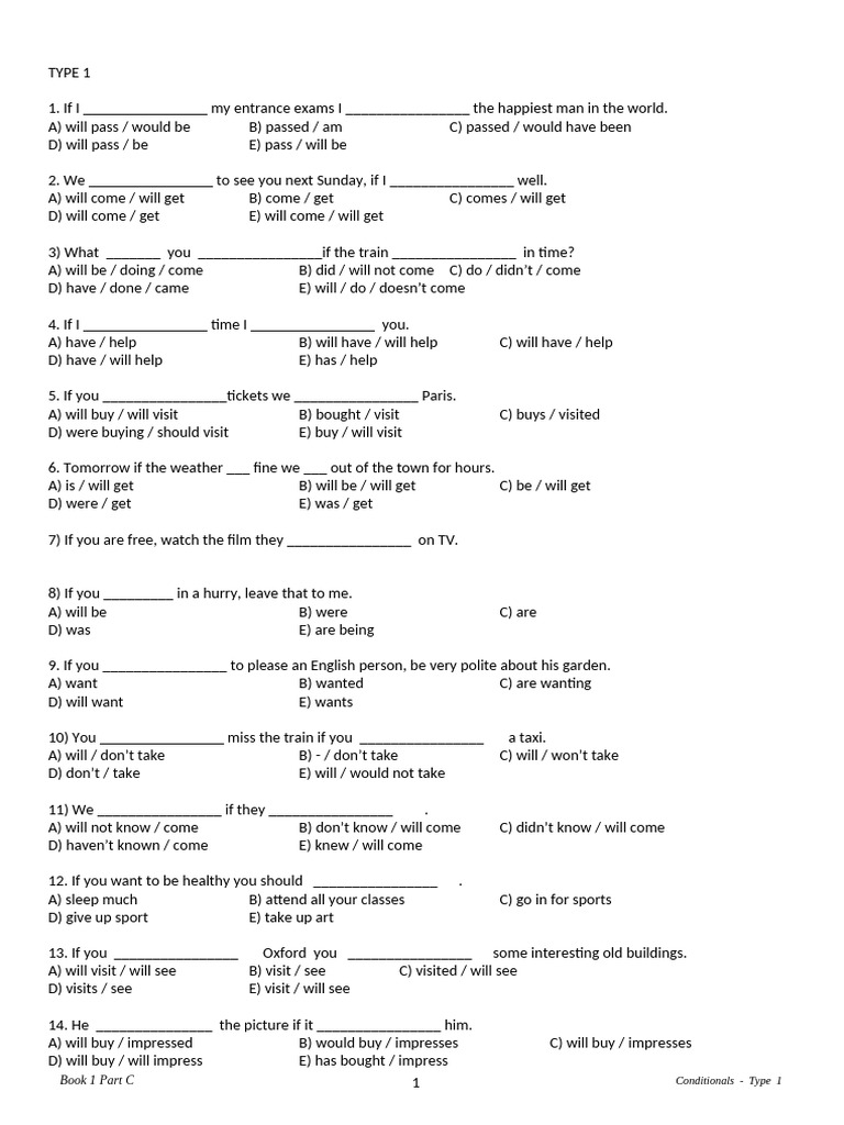 TEST 9 - Conditionals | PDF