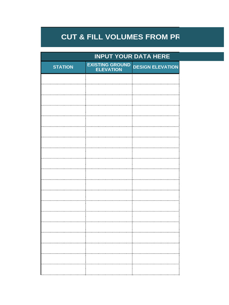 Cut and Fill Volume Calculation Guide | PDF