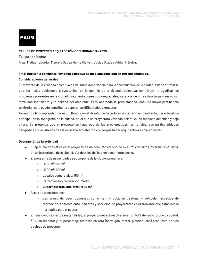 Proyecto de Vivienda Colectiva en Pendiente | PDF | Urbanismo