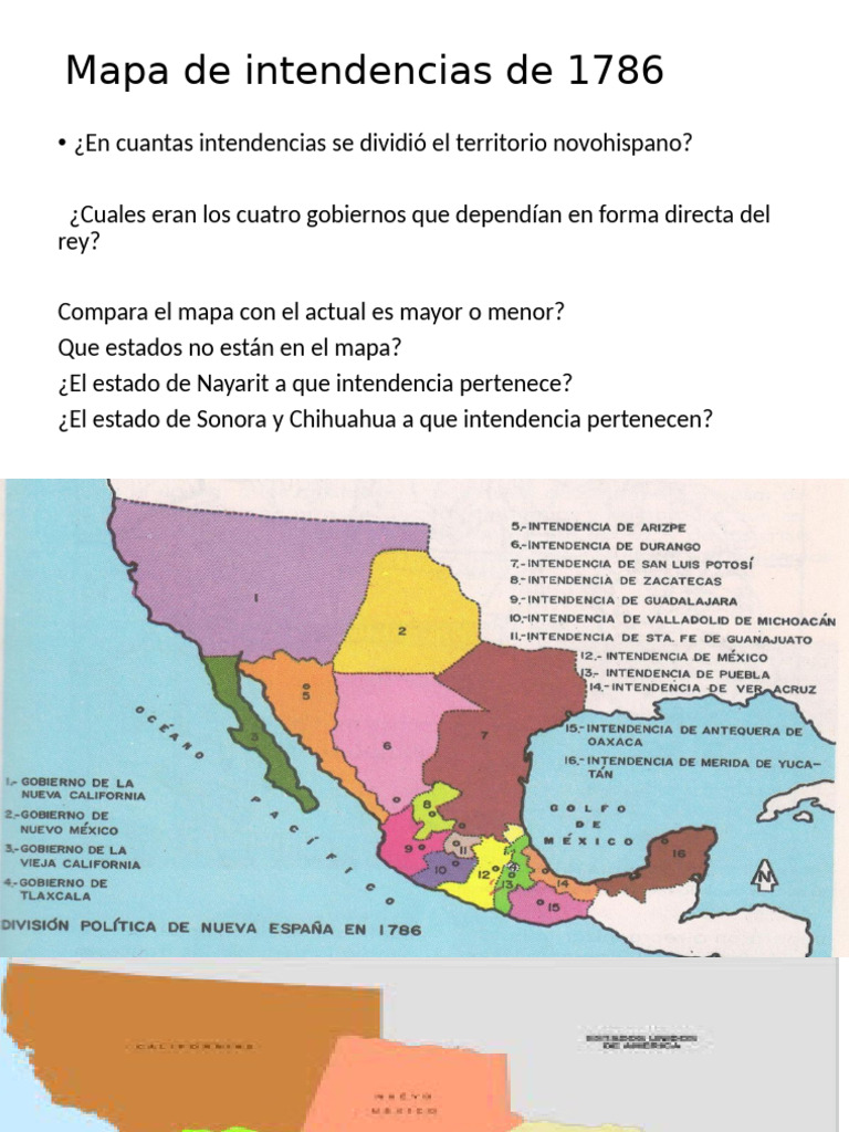 Mapa de las 12 intendencias de 1786 | PDF