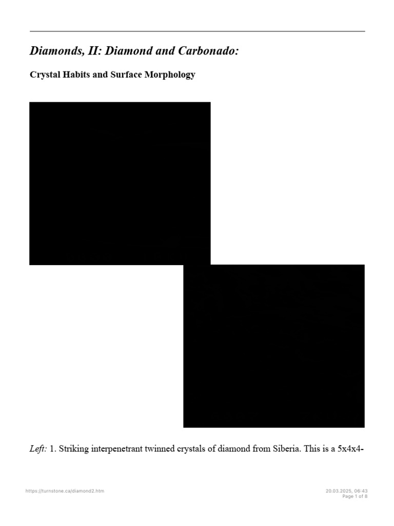 Diamond Crystals and Carbonado | PDF | Diamond | Scanning Electron ...