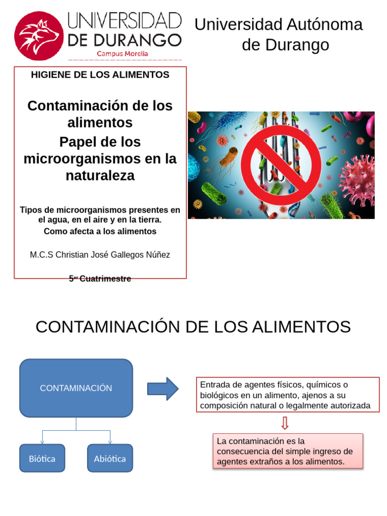 ContaminaciÃ N de Los Alimentos - Higiene de Loss Alimentos 3 | PDF ...