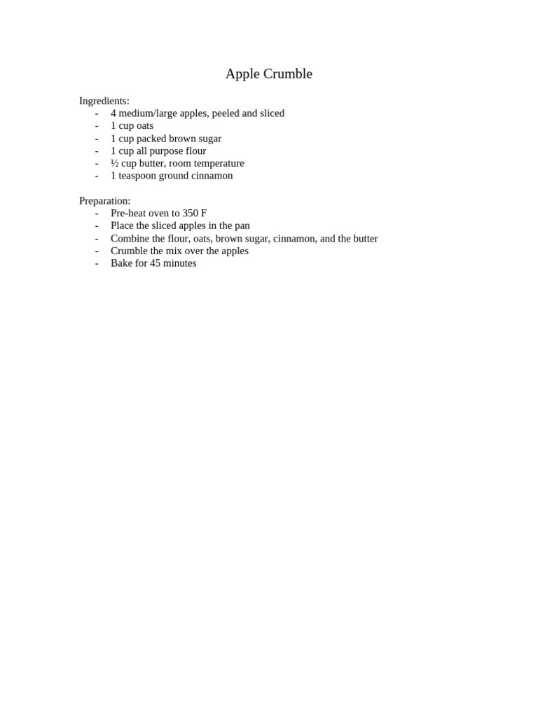Apple Crumble | PDF