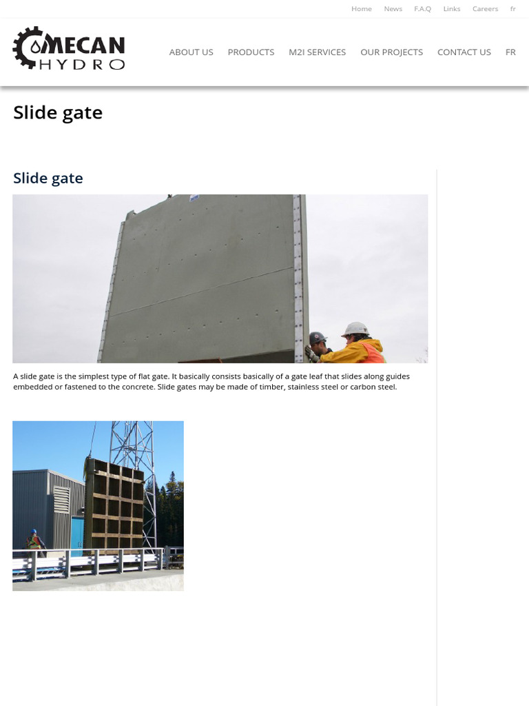 Slide Gates: Types and Applications | PDF