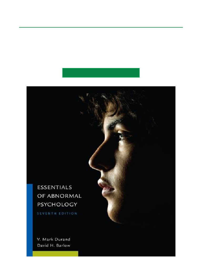 Essentials of Abnormal Psychology 7th Ed. | PDF | Mental Disorder ...