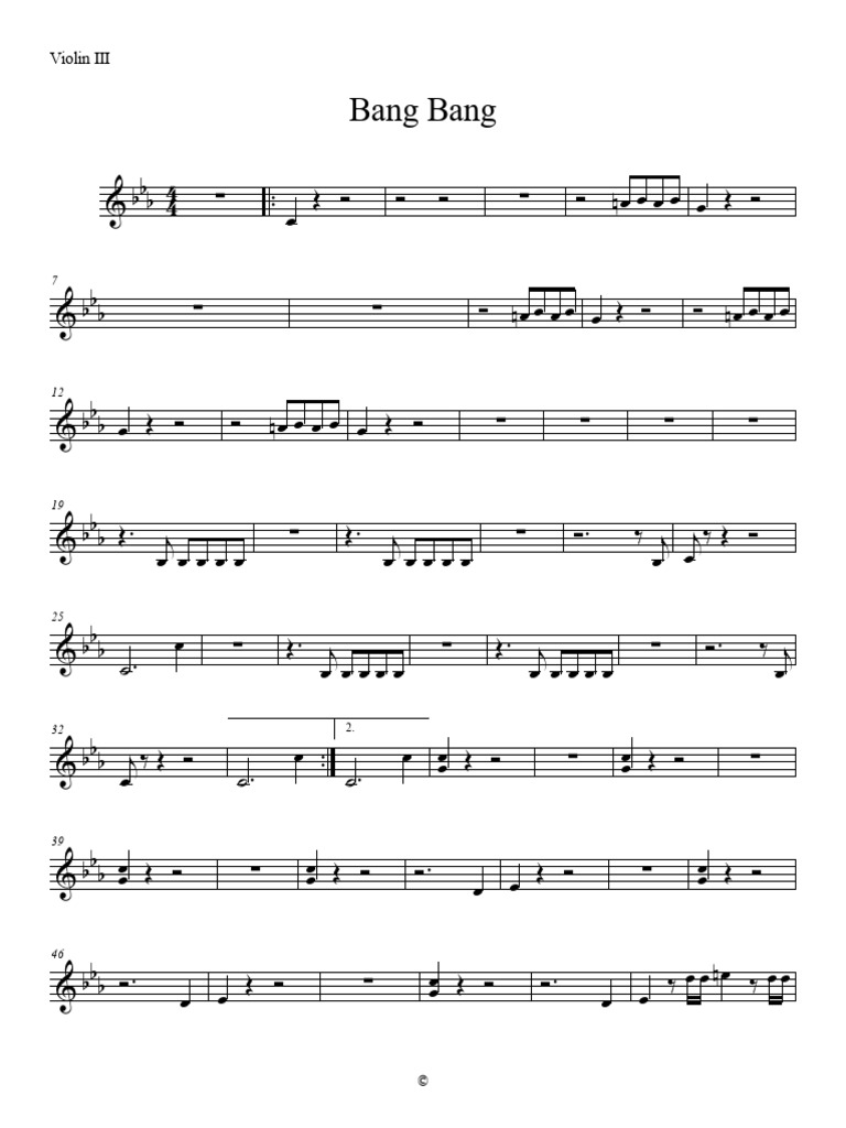 Bang Bang - Violin III | PDF