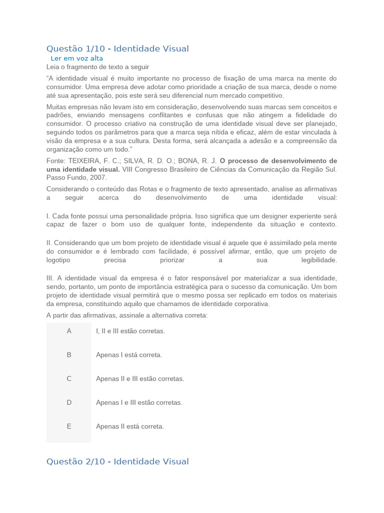 Importância da Identidade Visual na Marca | PDF | Marca | Gestão de marcas