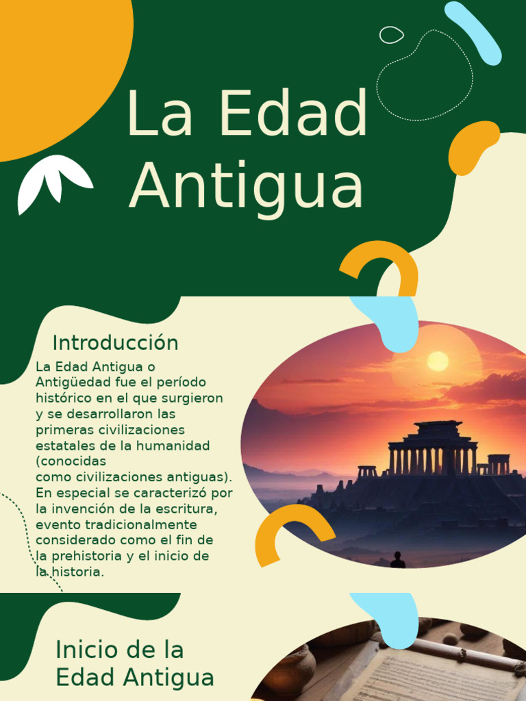 Características de la Edad Antigua | PDF | Historia antigua | Civilización