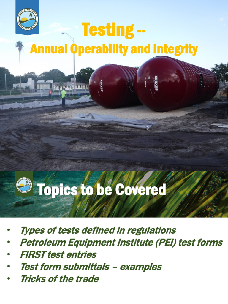 Annual UST Testing Guidelines and Forms | PDF | Leak | Gases