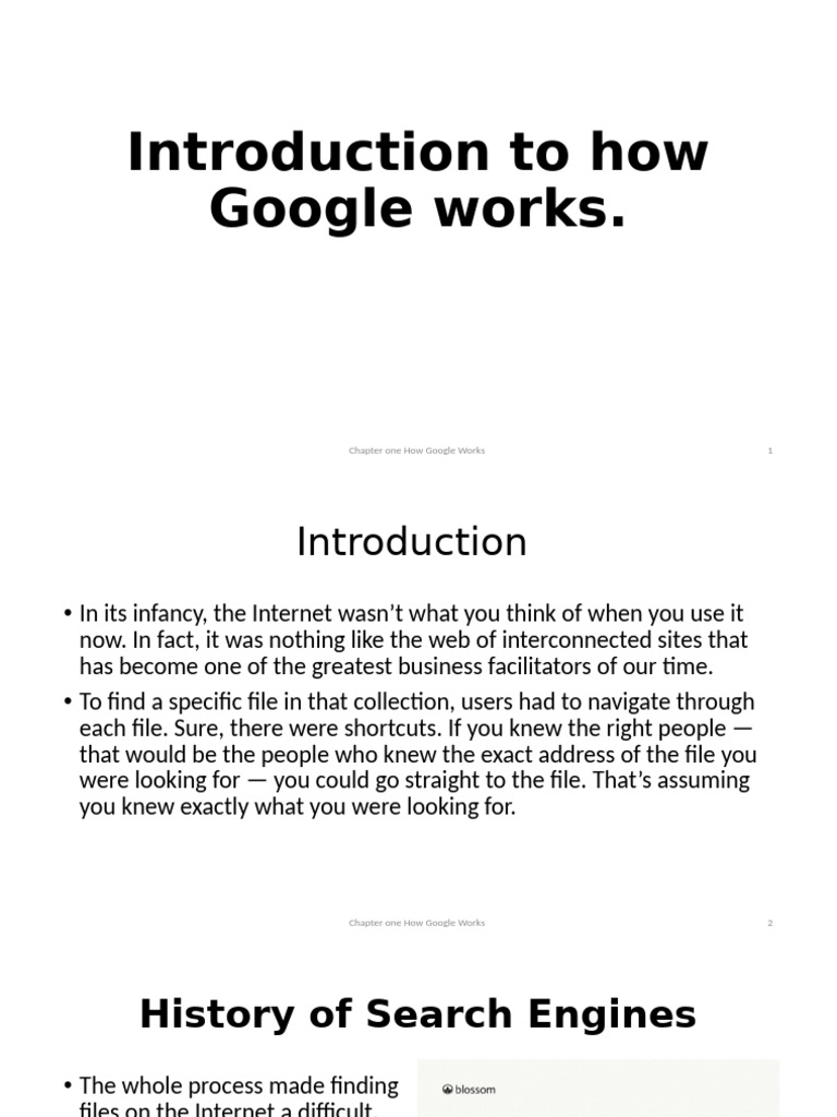 CH - 01 - Final How Google Works | PDF | Search Engine Optimization ...