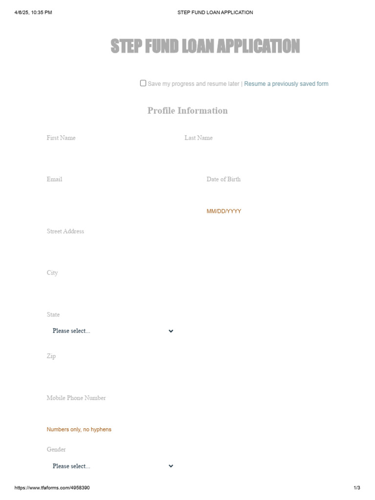 STEP Fund Loan Application Form | PDF | Hispanic And Latino Americans ...