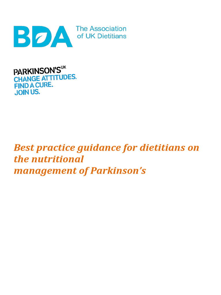 Best Practice Guidance For Dietitians On The Nutritional Management of ...